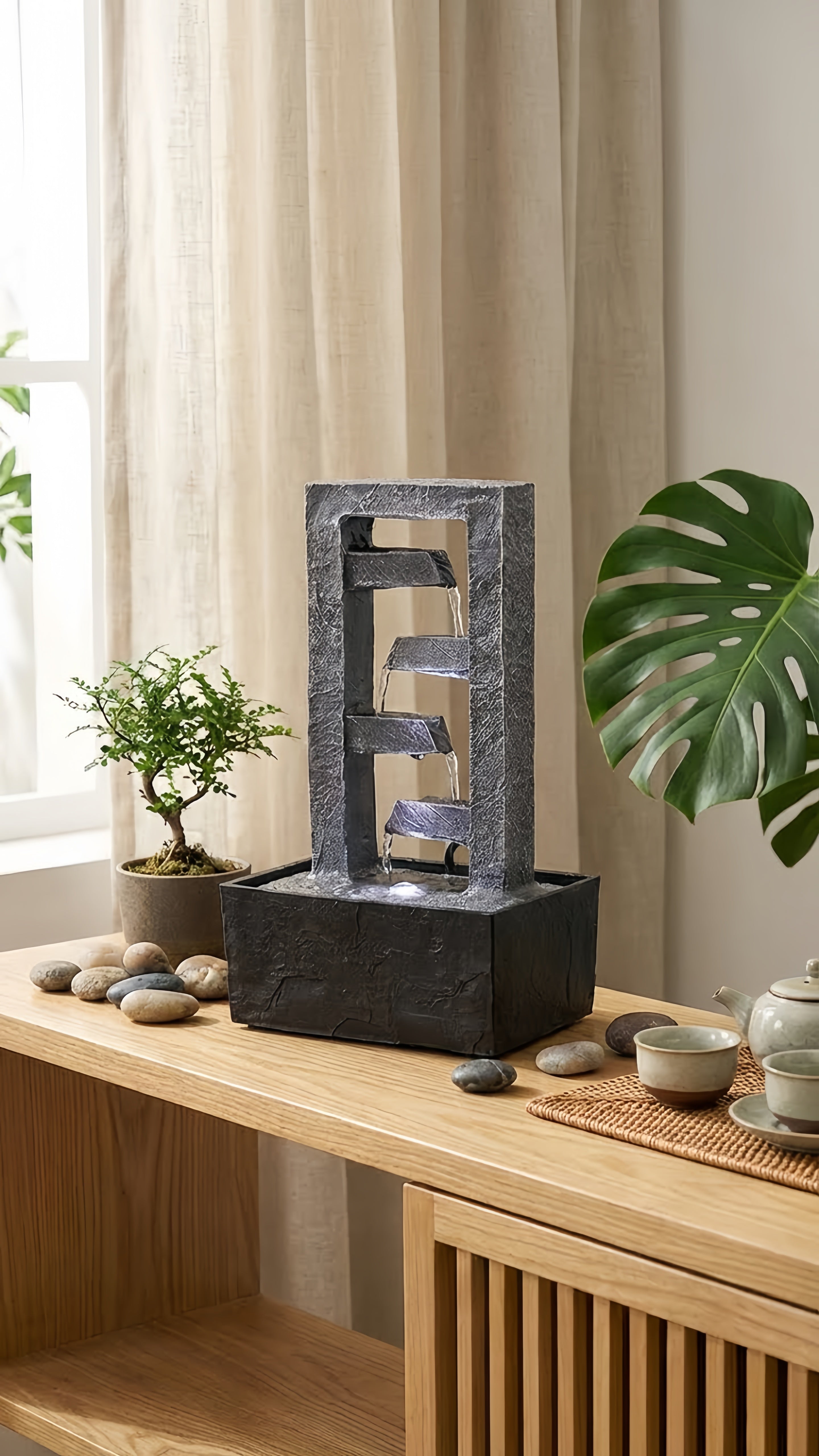 Fontaine Zen d'Intérieur – Votre Refuge de Sérénité Élégante