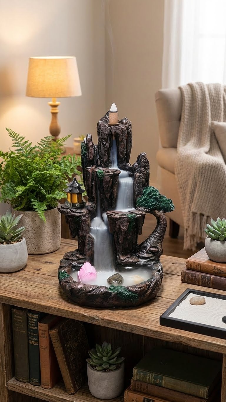 Brûleur d'Encens Cascade - Votre Sanctuaire de Sérénité