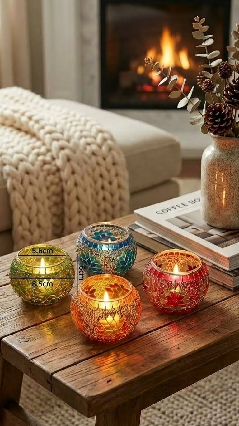 Bougeoirs Mosaïque : Danse de Lumière et d'Âme