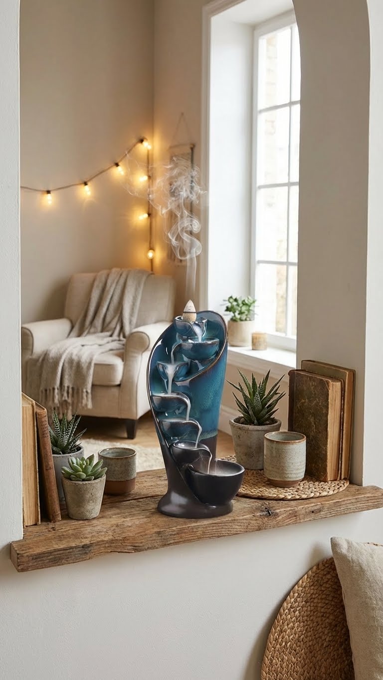 Porte-Brûleur Cascade Élégant - Votre Refuge Zen Quotidien