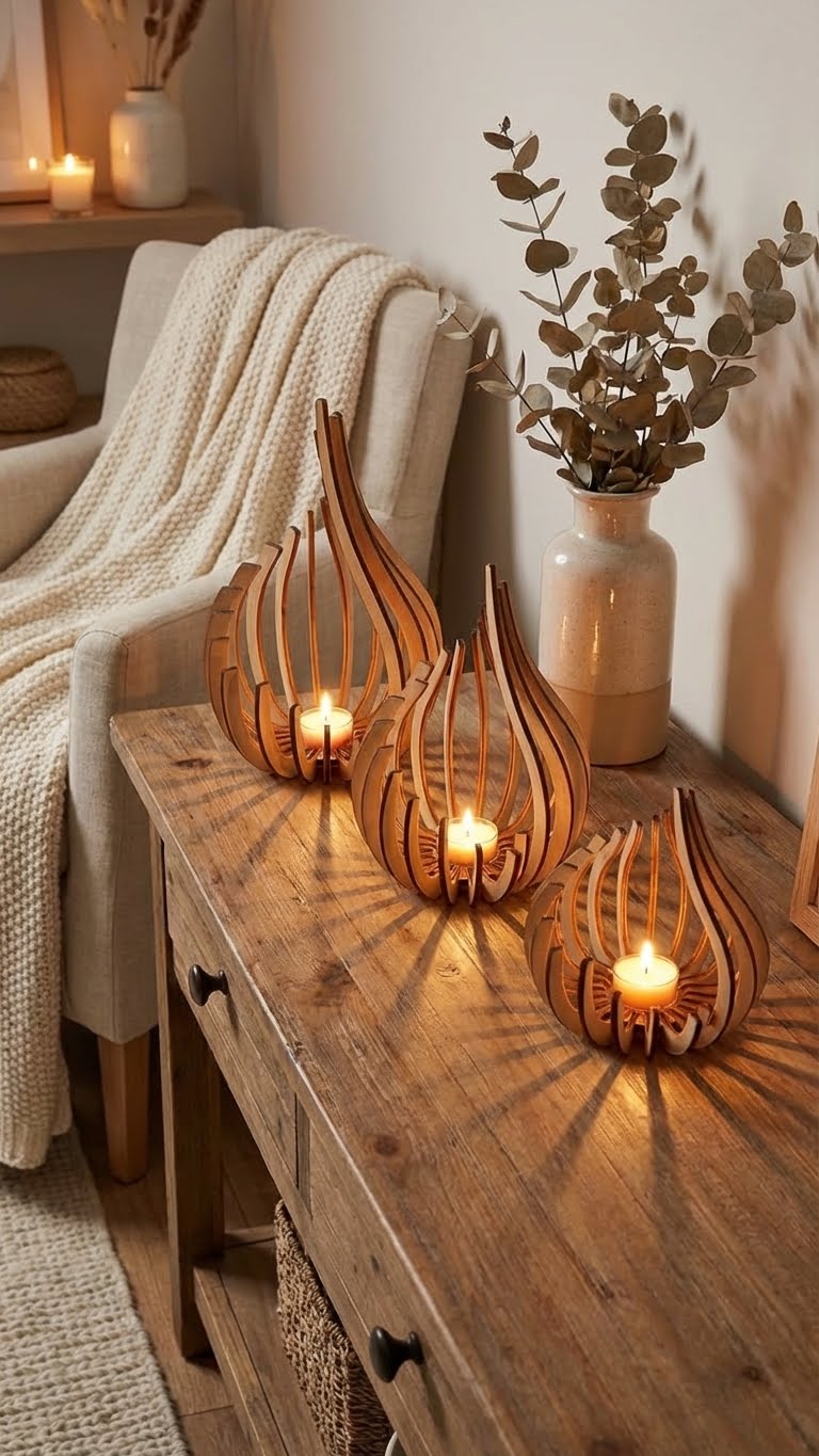 Bougeoirs Rameaux Entrelacés: L'Âme du Bois pour un Éclat Naturel chez Vous