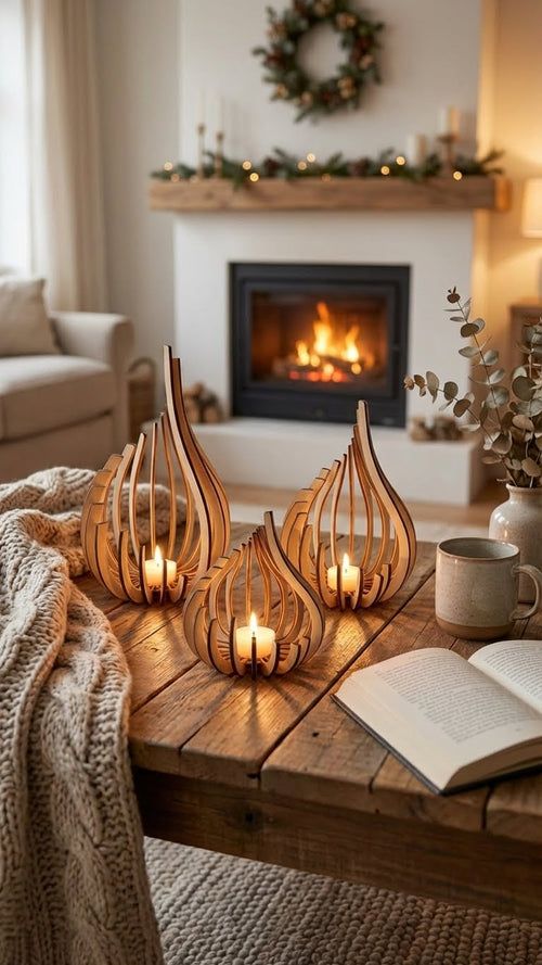 Bougeoirs Rameaux Entrelacés: L'Âme du Bois pour un Éclat Naturel chez Vous