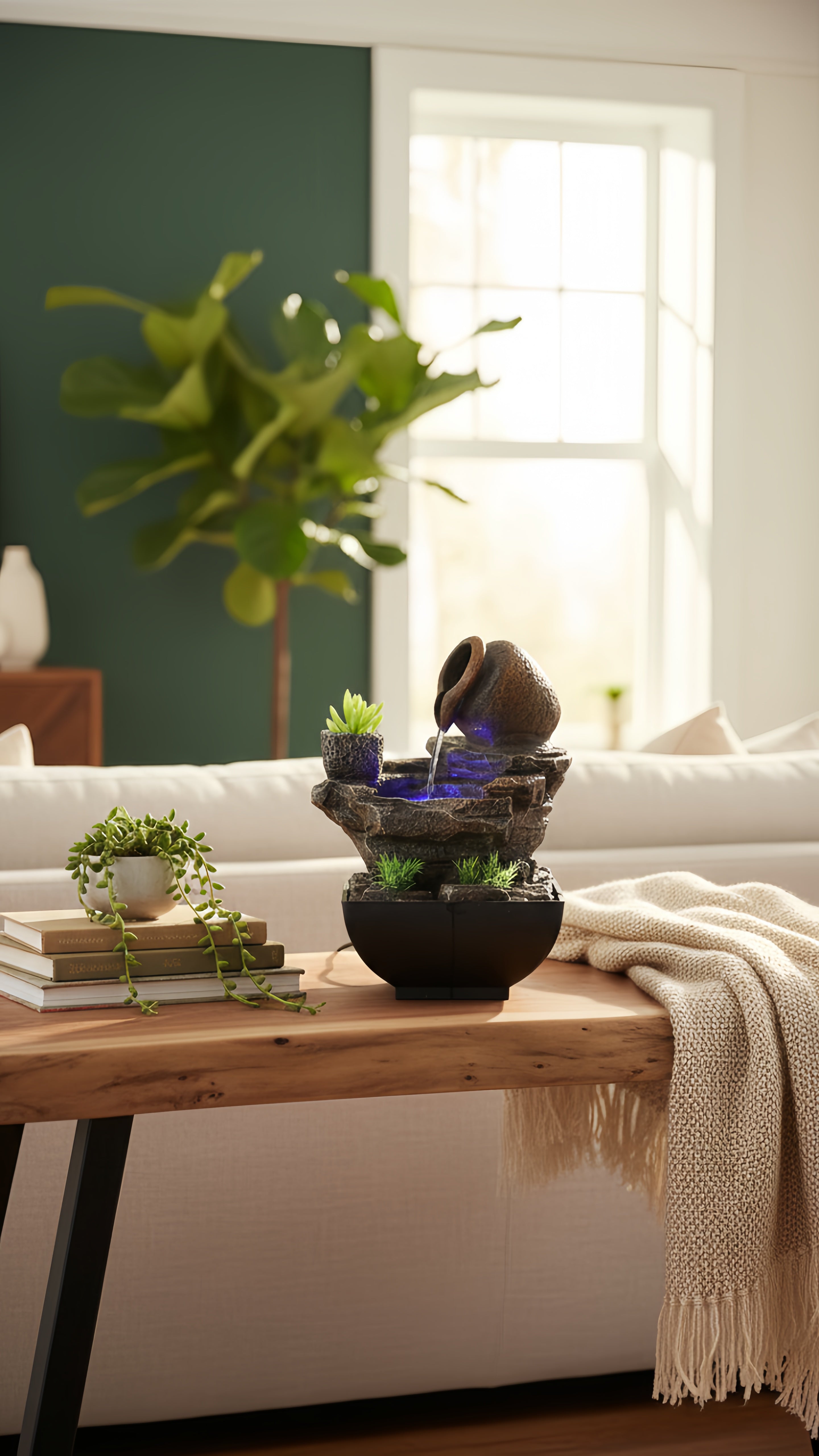 Fontaine de Table: Murmure Apaisant, Design Élégant