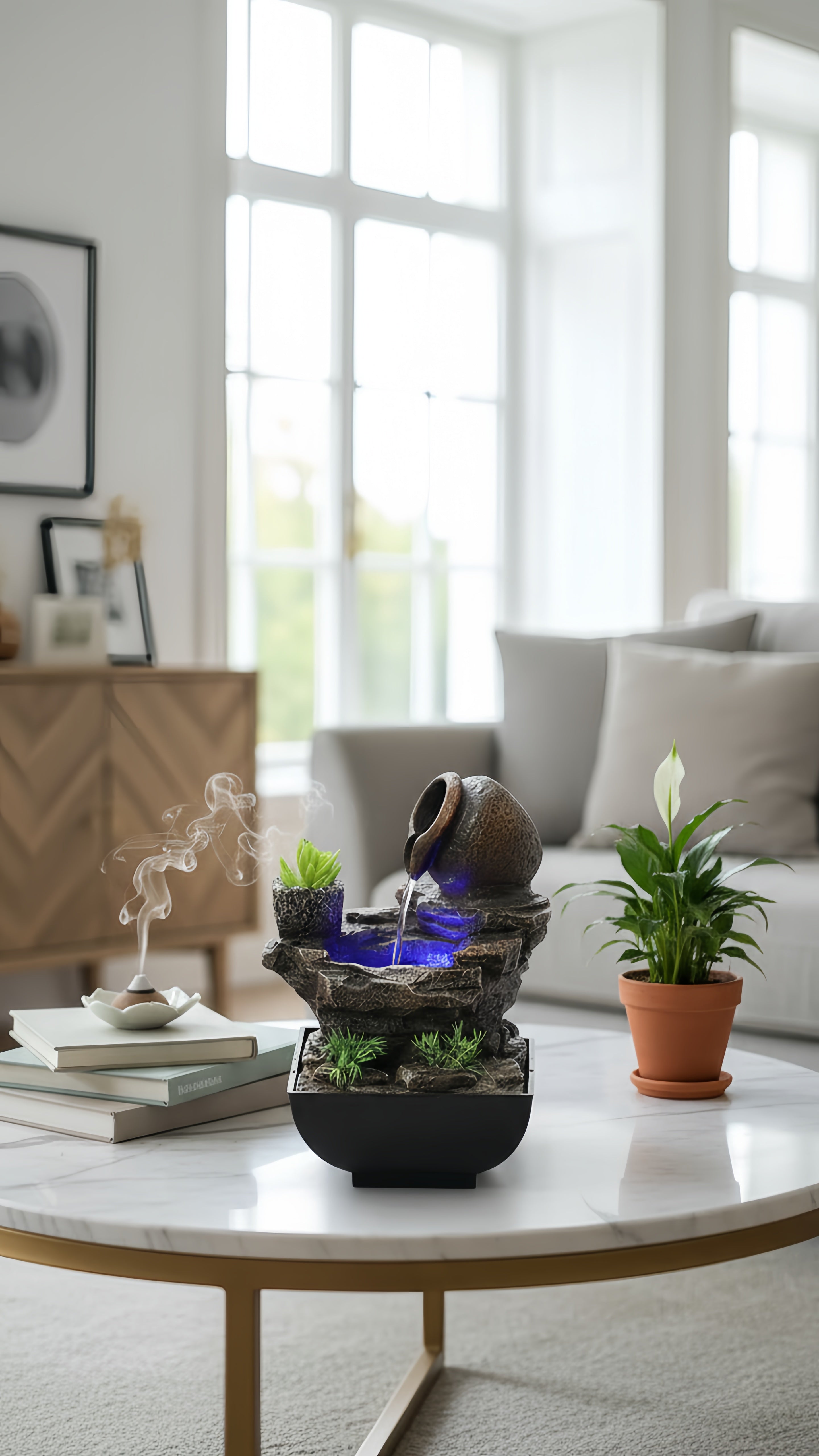 Fontaine de Table: Murmure Apaisant, Design Élégant